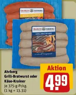 REWE Ahrberg Grill-Bratwurst oder Käse-Krainer Angebot