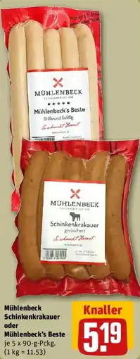 REWE Mühlenbeck Schinkenkrakauer oder Mühlenbeck's Beste Angebot