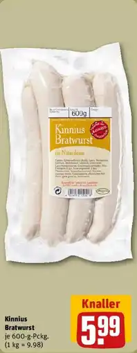 REWE Kinnius Bratwurst Angebot