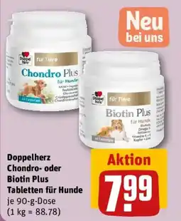 REWE Doppelherz Chondro- oder Biotin Plus Tabletten für Hunde Angebot