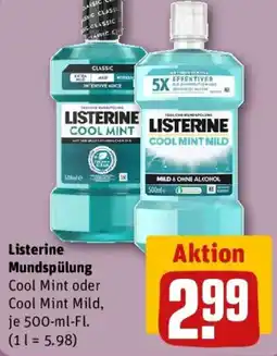 REWE Listerine Mundspülung Cool Mint oder Cool Mint Mild Angebot