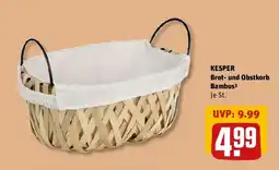 REWE KESPER Brot- und Obstkorb Bambus Angebot