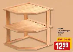 REWE KESPER Eck-Küchenregal Bambus Angebot