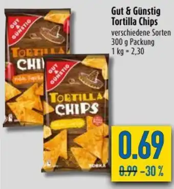 diska Gut & Gunstig Tortilla Chips 300g Angebot