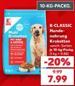 Kaufland K-CLASSIC Hunde- nahrung Kroketten Angebot