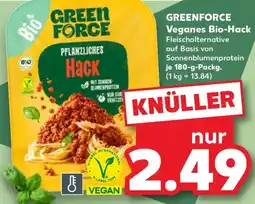 Kaufland GREENFORCE Veganes Bio-Hack Angebot