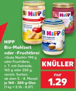 Kaufland HiPP Bio-Mahlzeit oder -Fruchtbrei Angebot