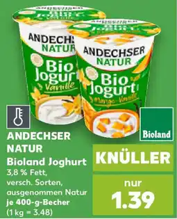Kaufland ANDECHSER NATUR Bioland Joghurt Angebot