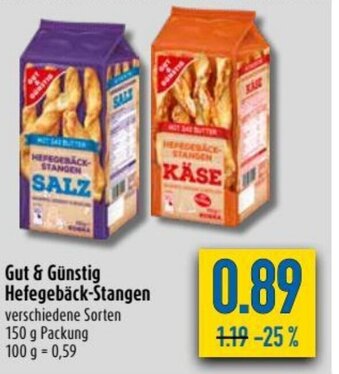 diska Gut & Gunstig Hefegeback-Stangen 150g Angebot