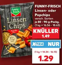 Kaufland FUNNY-FRISCH Linsen- oder Popchips Angebot