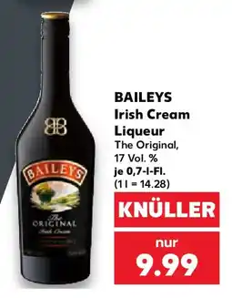 Kaufland BAILEYS Irish Cream Liqueur Angebot