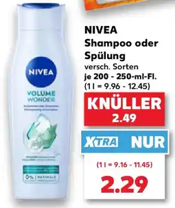 Kaufland NIVEA Shampoo oder Spülung Angebot