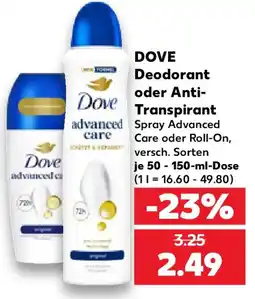 Kaufland Dove Deodorant oder Anti-Transpirant Angebot