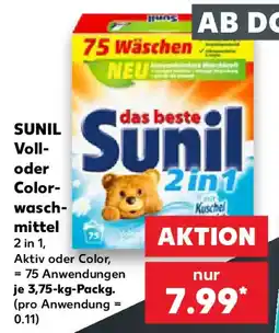 Kaufland Sunil Voll- oder Color-waschmittel Angebot