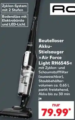 Kaufland Rowenta Beutelloser Akku Stielsauger Air Force Light RH6545 Angebot