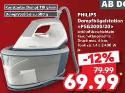 Kaufland PHILIPS Dampfbügelstation PSG2000/20 Angebot
