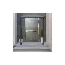 Netto Marken-Discount HOME DELUXE Vordach Haustür CUBIS M - 222 x 150 cm Anthrazit Angebot