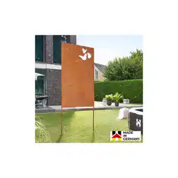 Netto Marken-Discount HOME DELUXE Sichtschutz aus Qualitätsstahl BUTTERFLY - Rostoptik - Made in Germany Angebot