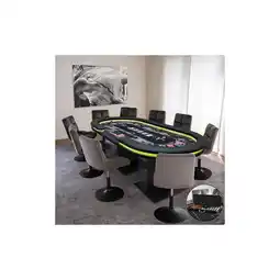 Netto Marken-Discount HOME DELUXE LED Pokertisch inkl. Pokerkoffer und 2 Stühle STRAIGHT FLUSH - Für 9 Personen Angebot