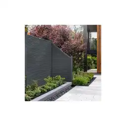 Netto Marken-Discount HOME DELUXE WPC Sichtschutzzaun Schrägelement CALLADO PREMIUM Horizontale Paneele - Höhe: 185 cm Angebot