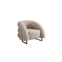 Netto Marken-Discount HOME DELUXE Sessel MACA - Samtgewebe Beige Angebot