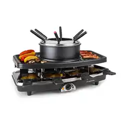 Netto Marken-Discount Entrecote 2-in-1 Raclettegrill & Fondue Naturstein 1100W 8 Personen Angebot