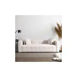 Netto Marken-Discount HOME DELUXE Teddy Sofa Bouclé COMO - 236 x 68 cm Beige Angebot