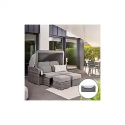 Netto Marken-Discount HOME DELUXE Strandkorb mit Liegefunktion und Abdeckung HOLBY - Grau Angebot