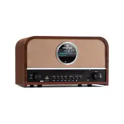 Netto Marken-Discount auna Columbia DAB Radio 60 W CD-Player DAB+/UKW-Tuner USB-Aufnahme Bluetooth Braun Angebot