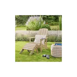 Netto Marken-Discount HOME DELUXE Gartenstuhl FAREA inkl. Hocker – Creme-Weiß Angebot