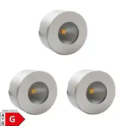 Netto Marken-Discount LED Unterbauleuchte, Mini-Star, silber-grau, warmweiss, 3er SET Angebot