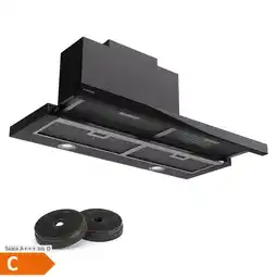 Netto Marken-Discount Mariana 90 Neo Flachschirmhaube 547 m³/h Ab-/Umluft LED EEK C Schwarz Angebot