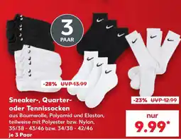 Kaufland Nike Sneaker, Quarter oder Tennissocken Angebot