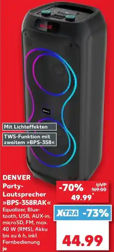 Kaufland DENVER Party Lautsprecher BPS-358RAK Angebot