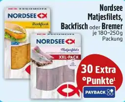 Edeka Nordsee Matjesfilets, Backfisch oder Bremer Angebot
