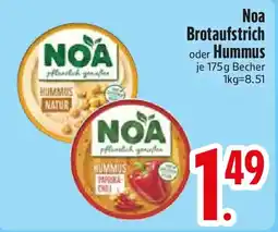Edeka Noa Brotaufstrich oder Hummus Angebot