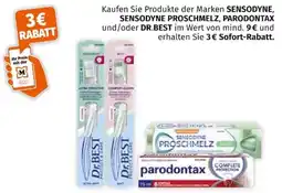 Müller Sensodyne proschmelz, parodontax und/oder dr.best Angebot