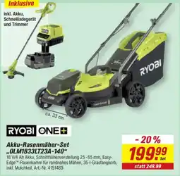 toom Baumarkt RYOBI Akku-Rasenmäher-Set Angebot