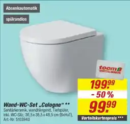 toom Baumarkt Wand-WC-Set „Cologne“ Angebot
