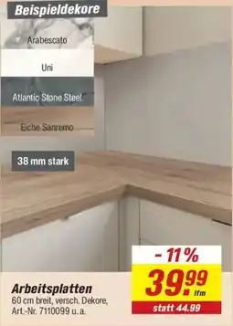 toom Baumarkt Arbeitsplatten Angebot