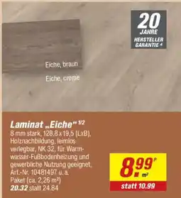 toom Baumarkt Laminat „Eiche“ 1/2 Angebot