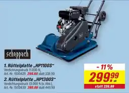 toom Baumarkt Rüttelplatte „HP1100S“ Angebot