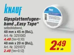 toom Baumarkt Knauf Gipsplattenfugenband „Easy Tape“ Angebot