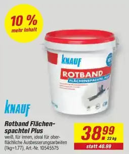toom Baumarkt knauf Rotband Flächenspachtel Plus Angebot