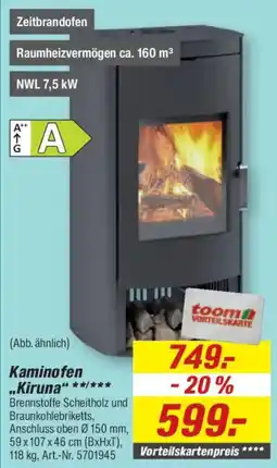 toom Baumarkt Kaminofen „Kiruna“ Angebot
