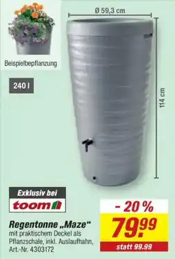 toom Baumarkt Regentonne „Maze“ Angebot