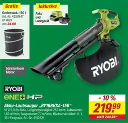 toom Baumarkt RYOBI Akku-Laubsauger „RY18BVXA-150“ Angebot