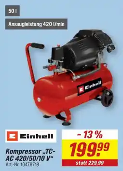 toom Baumarkt Einhell Kompressor „TC-AC 420/50/10 V“ Angebot