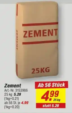 toom Baumarkt Zement Angebot