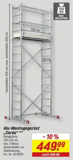 toom Baumarkt Alu-Montagegerüst "Corda" ** Angebot